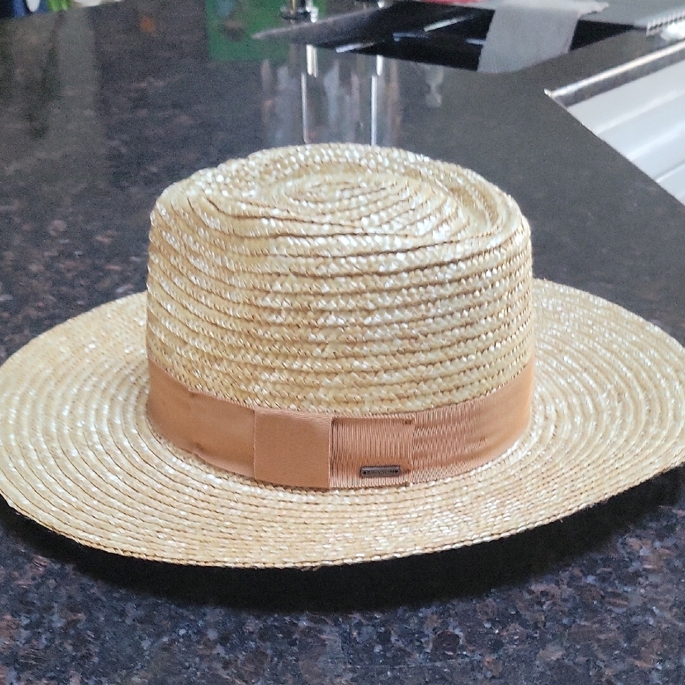 Womens Brixton Tan Straw Hatsize L